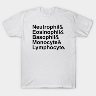 5 Types of White Blood Cells T-Shirt